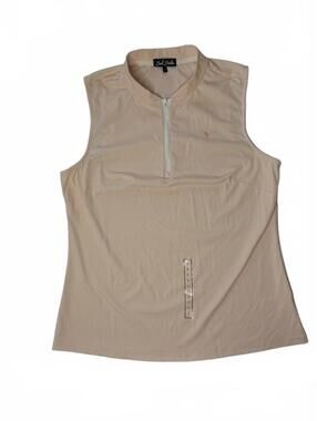 Bad Birdie Sleeveless Pink Golf Polo Shirt Womens Large NWT